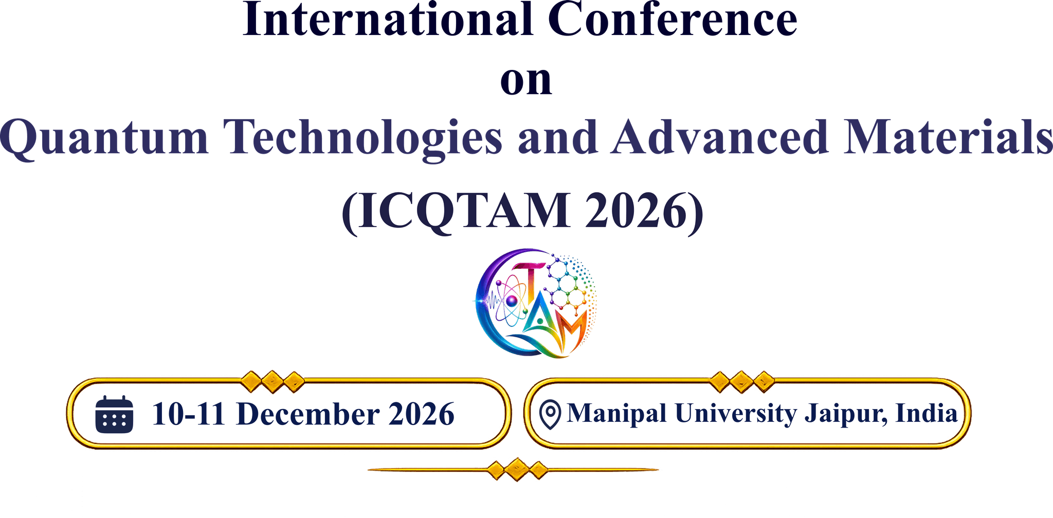 ICQTAM 2026 Title Banner